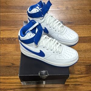 Nike Air Force 1 High White Blue Sneakers